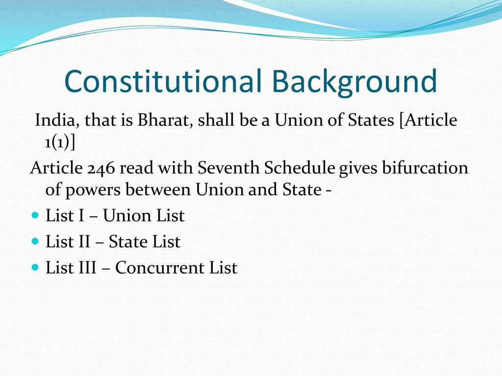 Constitutional Background