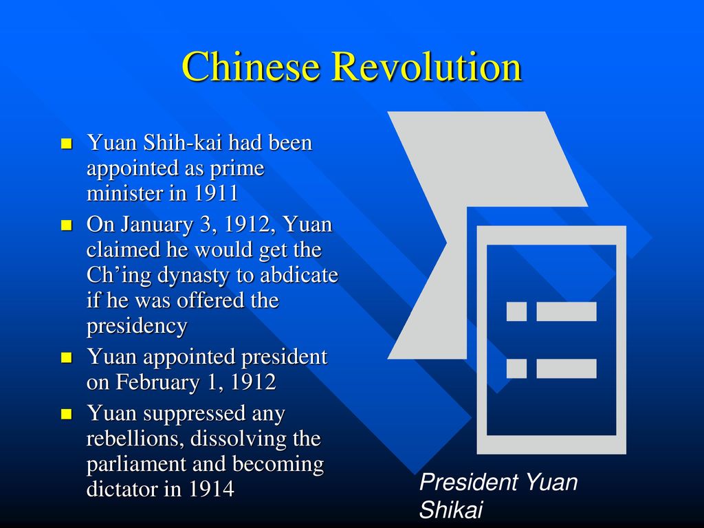 Chinese Revolution Yuan Shih-kai had been appointed as prime minister in