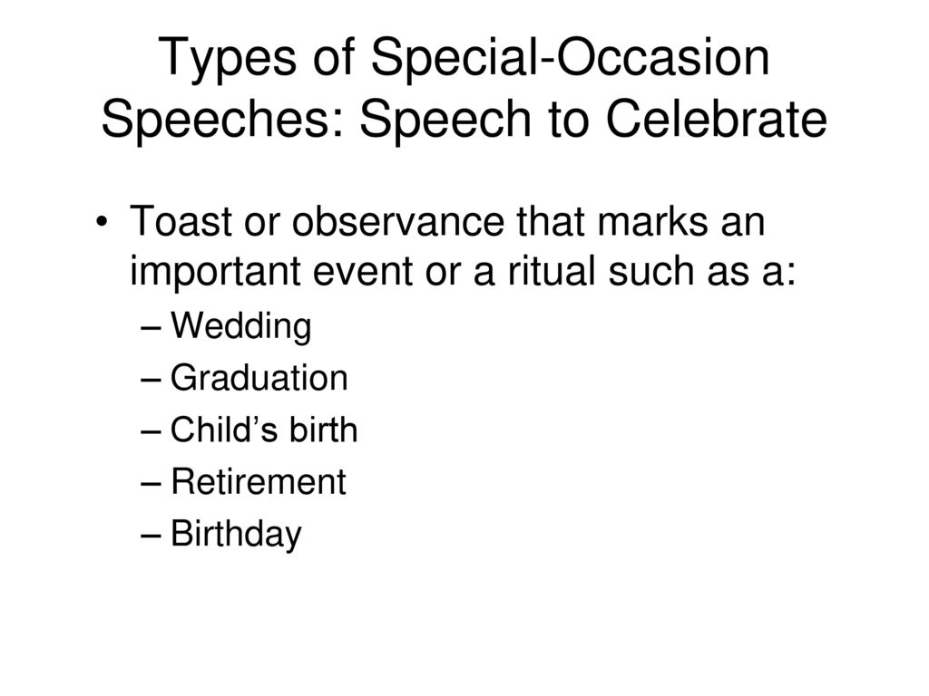 Special Occasion Speech  Definition, Types & Examples - Video