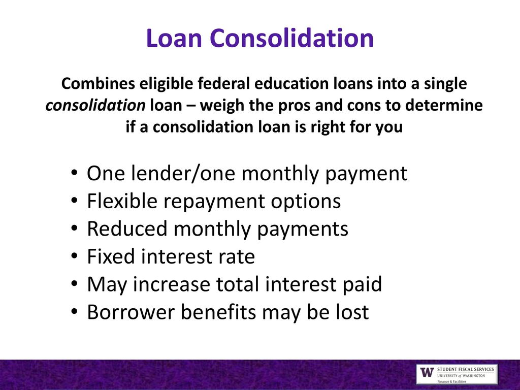 Uw tips on student loan repayment for student fiscal services ppt