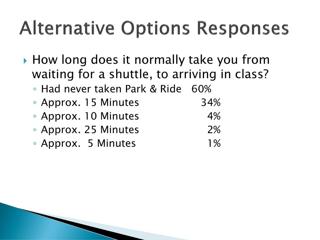 Alternative Options Responses