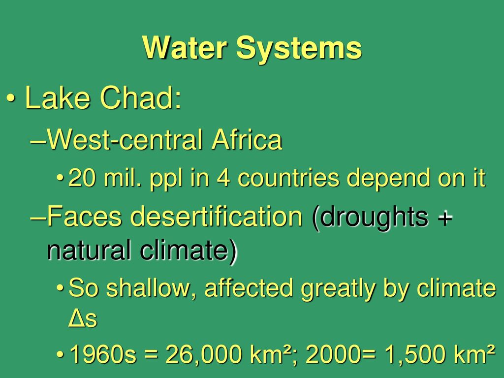 Water Systems Lake Chad: West-central Africa