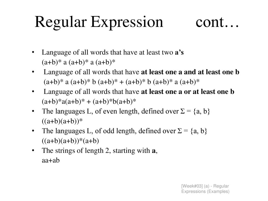 Regular Expressions (Examples) - ppt download