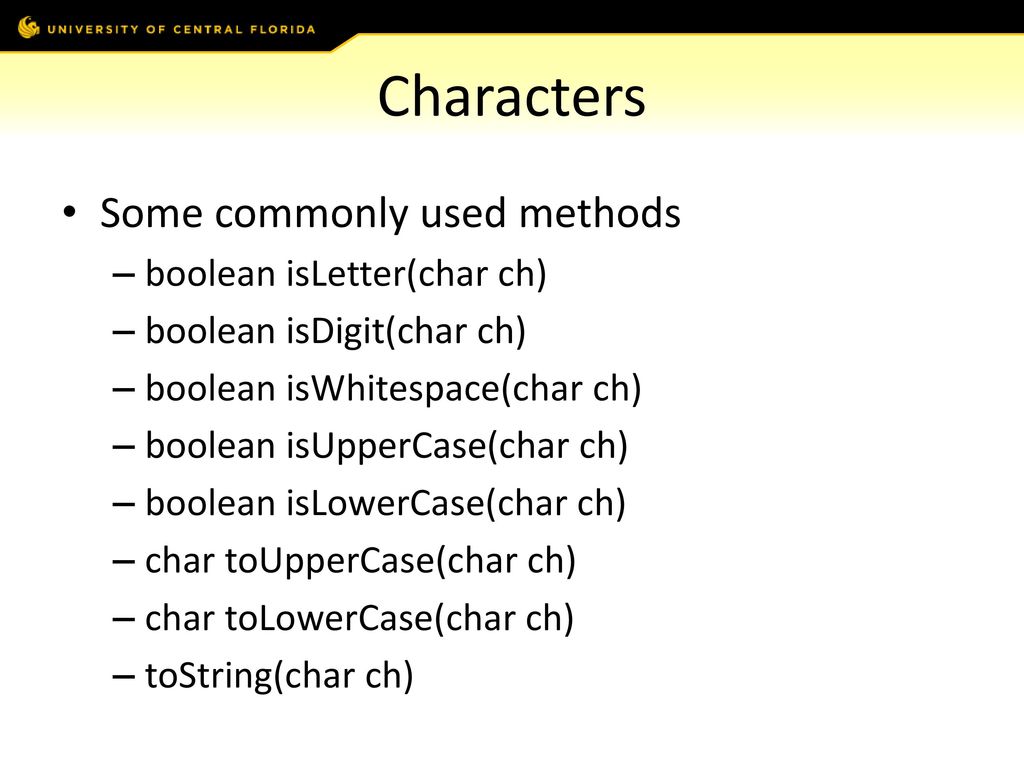 University of central florida cop 3330 object oriented programming