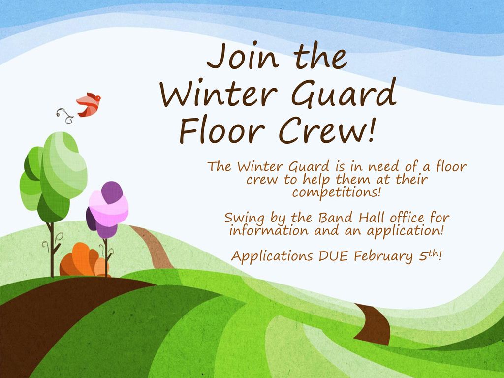 Join the Winter Guard Floor Crew!