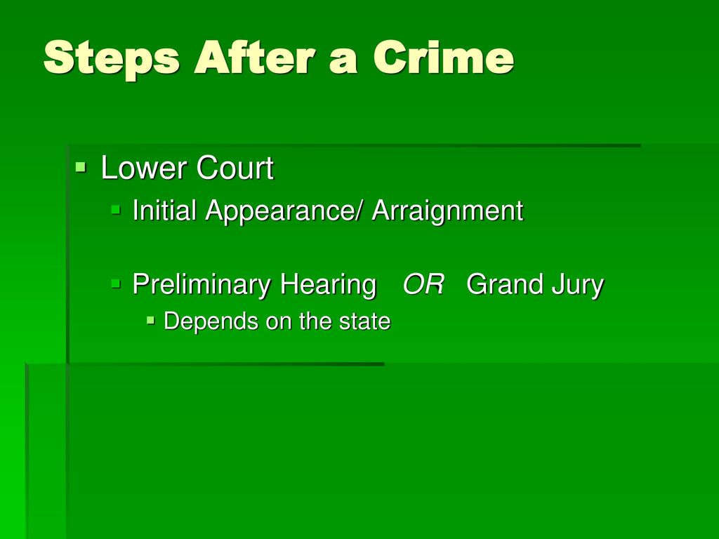 Steps After a Crime Investigation and Arrest Booking Nolle Prosequi