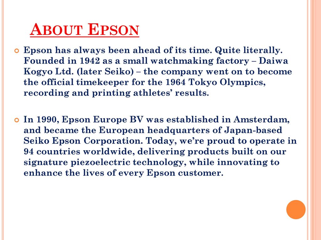 About Epson