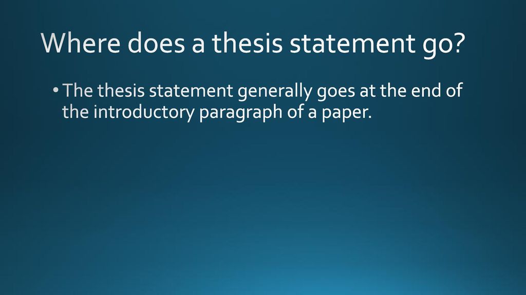 Graduation Project Research Paper Ppt Download thesis-statement-template