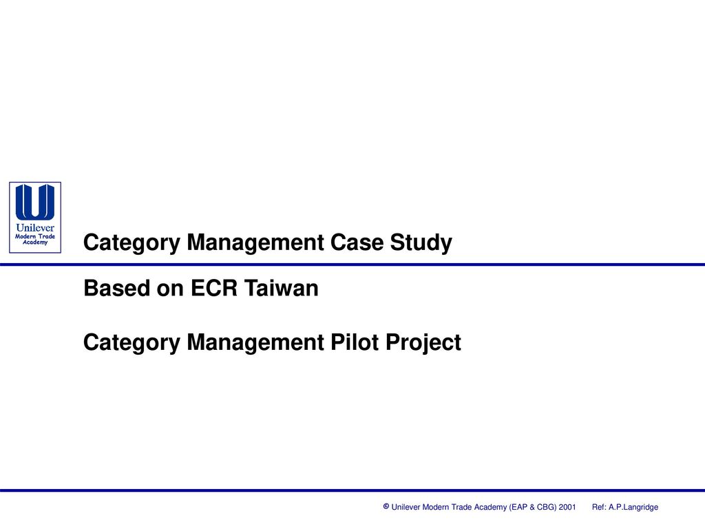 Category Management Case Study