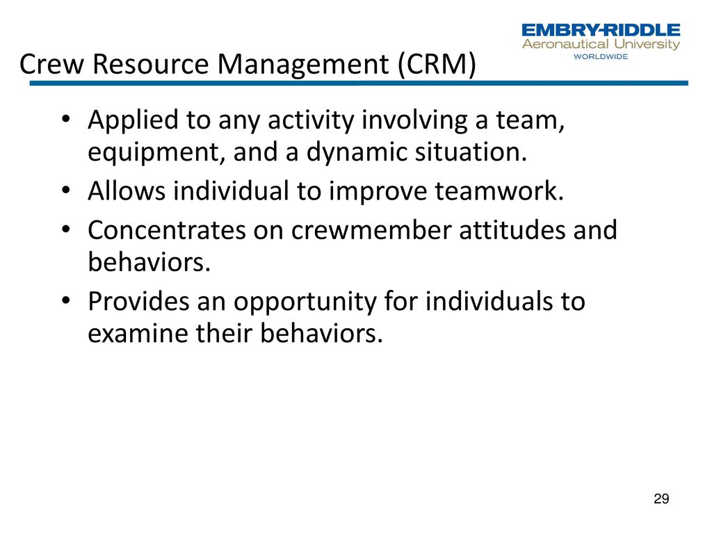 MGMT 203 Human Factors and Crew Resource Management - ppt download