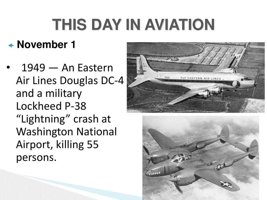 THIS DAY IN AVIATION November 1.