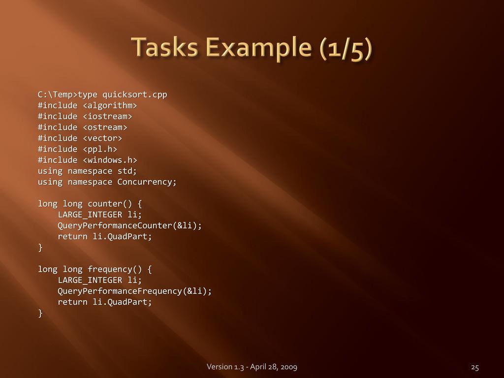 Tasks Example (1/5)