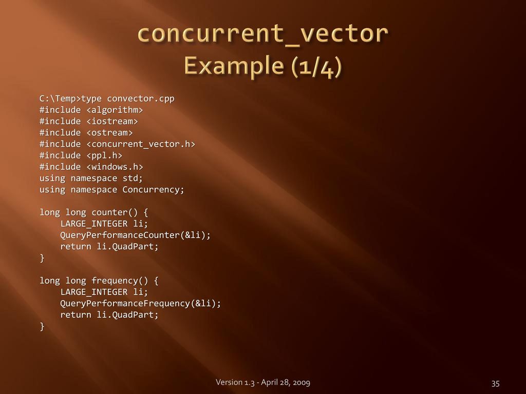 concurrent_vector Example (1/4)