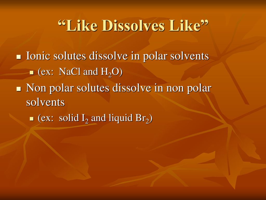 Factors that affect solubility - ppt download