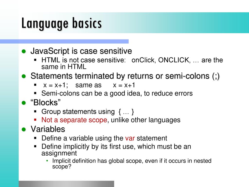 JavaScript John Mitchell Stanford University Revised by - ppt download