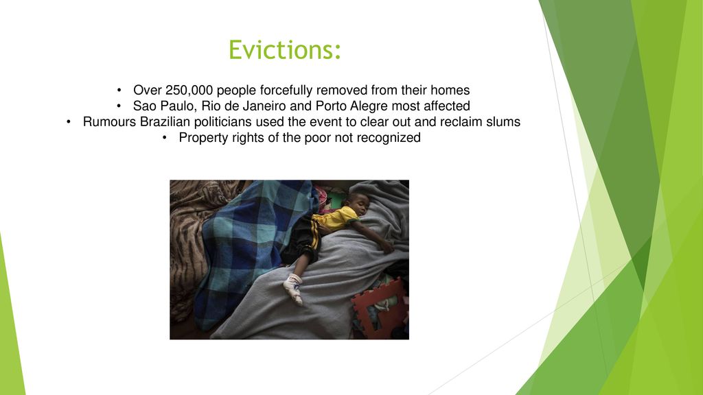 Evictions: Over 250,000 people forcefully removed from their homes