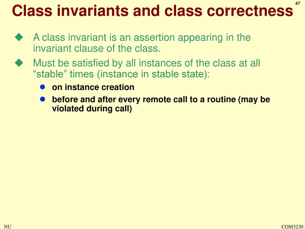 The Class Concept Abstraction What is a class? Two parts of the class ...