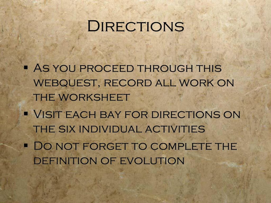Webquest Scientific Evidence For Evolution Ppt Download