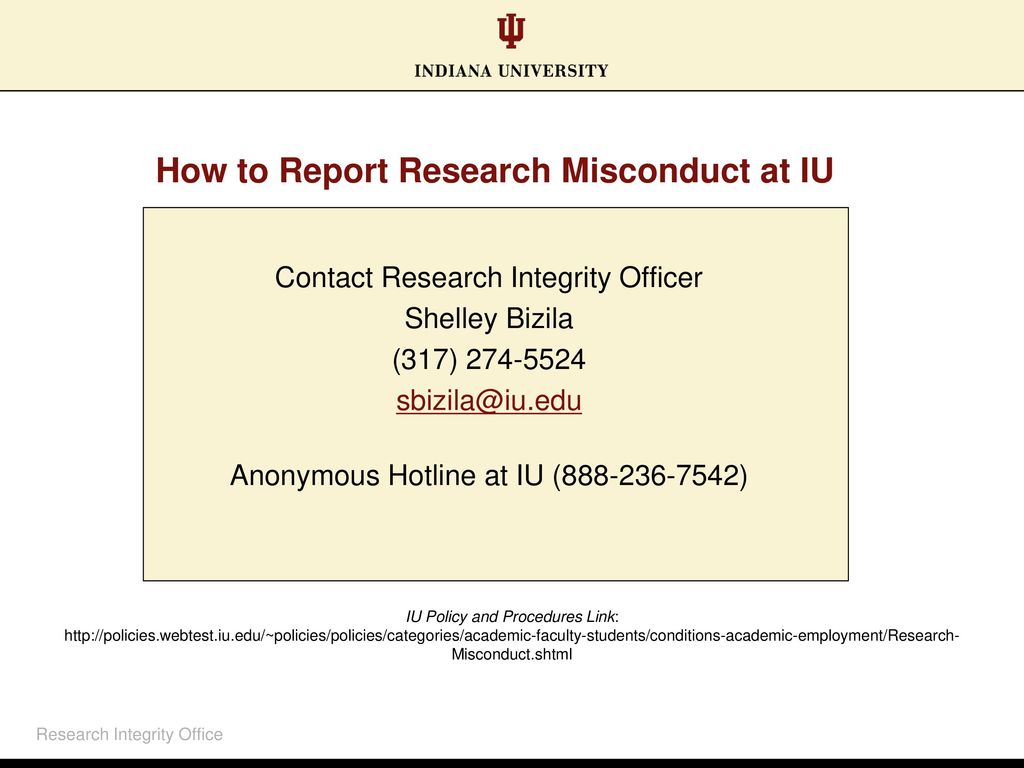 how to report research misconduct