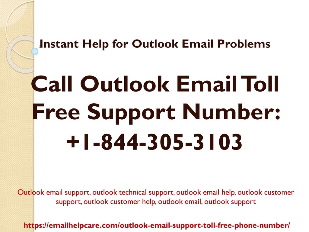 Call Outlook  Toll Free Support Number:
