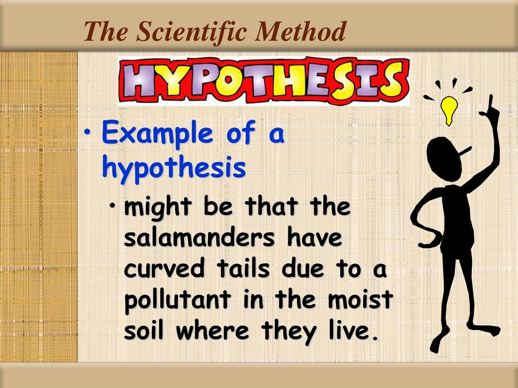 Example of a hypothesis