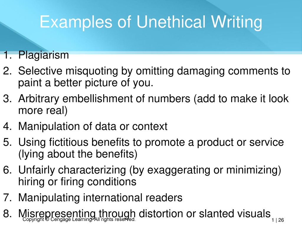 unethical writing