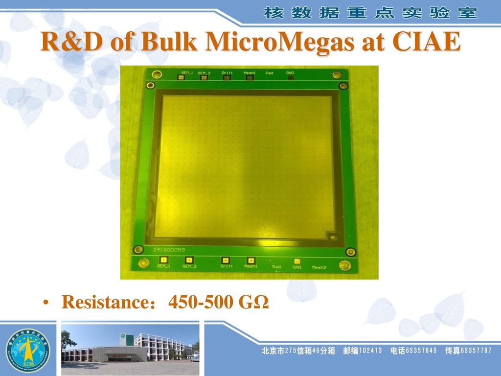 R&D of Bulk MicroMegas at CIAE
