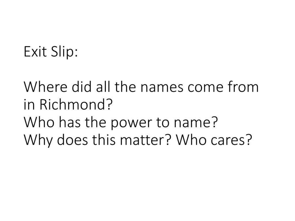 Entry slip why are maps important ppt download