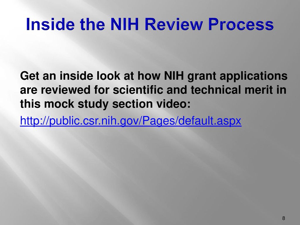 NSF/NIH Review Processes University Of Southern Mississippi - Ppt Download