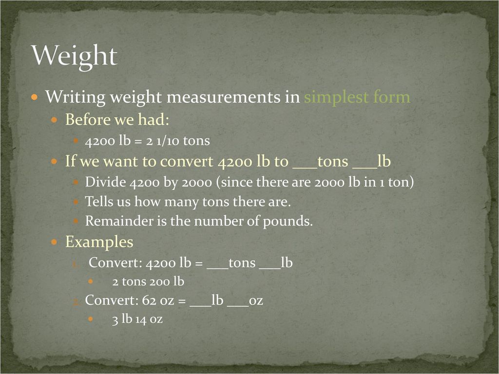 Customary Units Of Measure Ppt Download