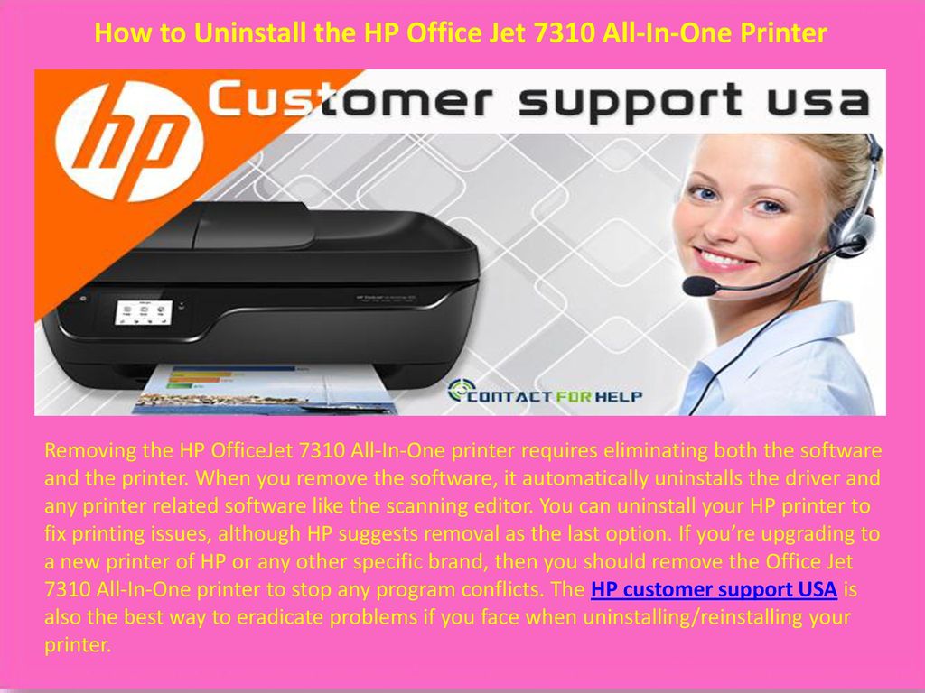 How to Uninstall the HP Office Jet 7310 All-In-One Printer