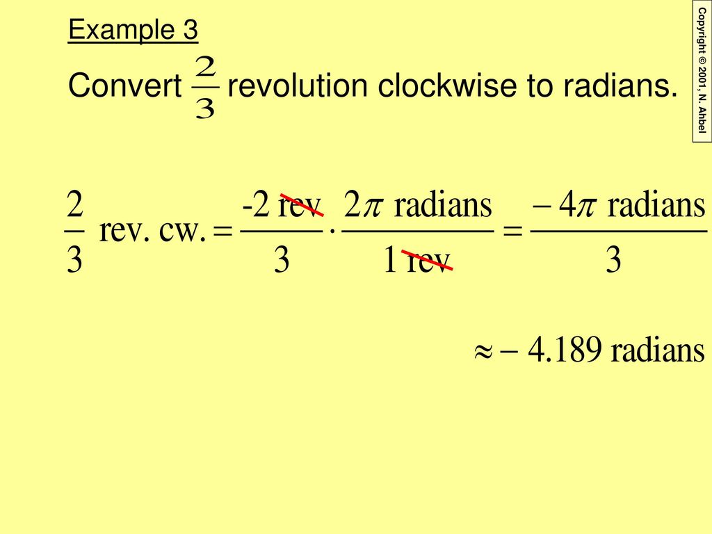 Conversion from and to degrees radians and revolutions ppt download