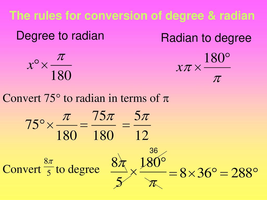 Aim: How do we convert radians to degrees and degrees to radians? - ppt  download