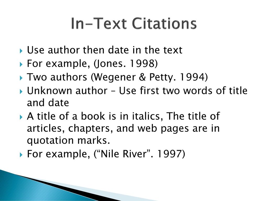 Apa citation examples ppt download