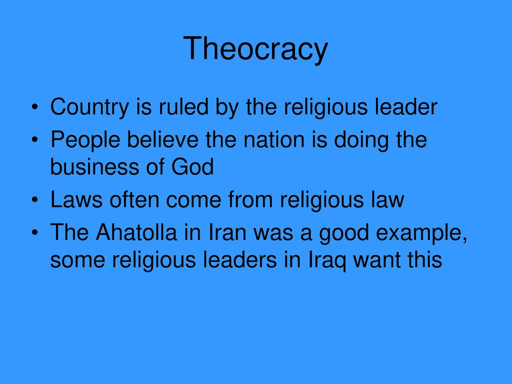 FORMS OF GOVERNMENT Absolute Monarchy, Constitutional Monarchy