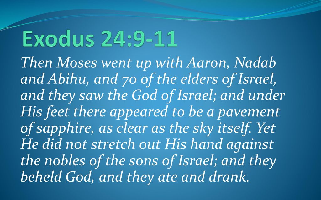 Image result for Exodus 24:9-11