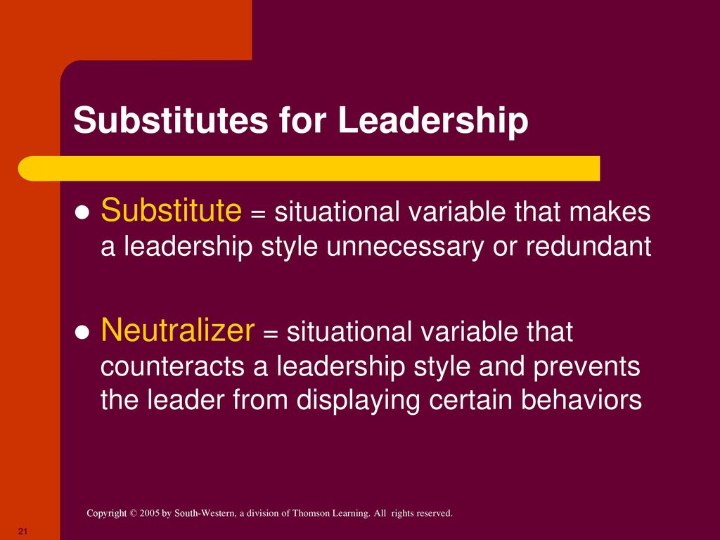 Substitutes for Leadership