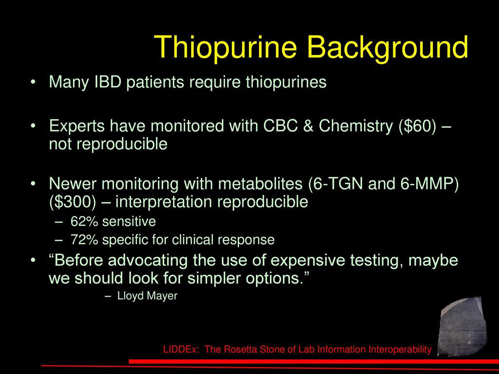 Thiopurine Metabolites Indexed Assay Calculation as a Grid-Enabled ...