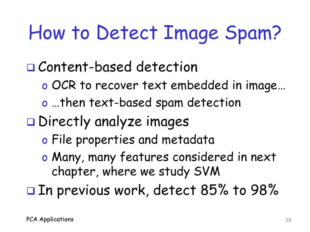 How to Detect Image Spam