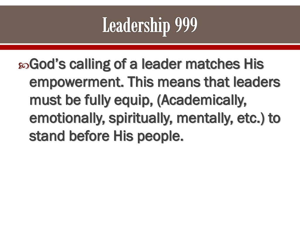 Leadership 999