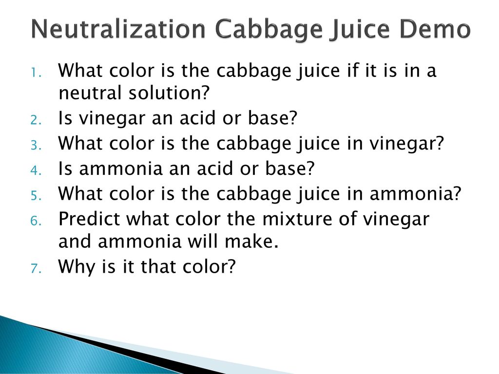Neutralization Cabbage Juice Demo
