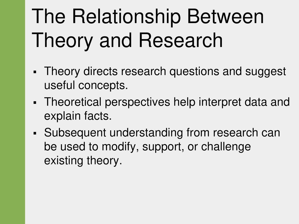 relationship between theory and fact