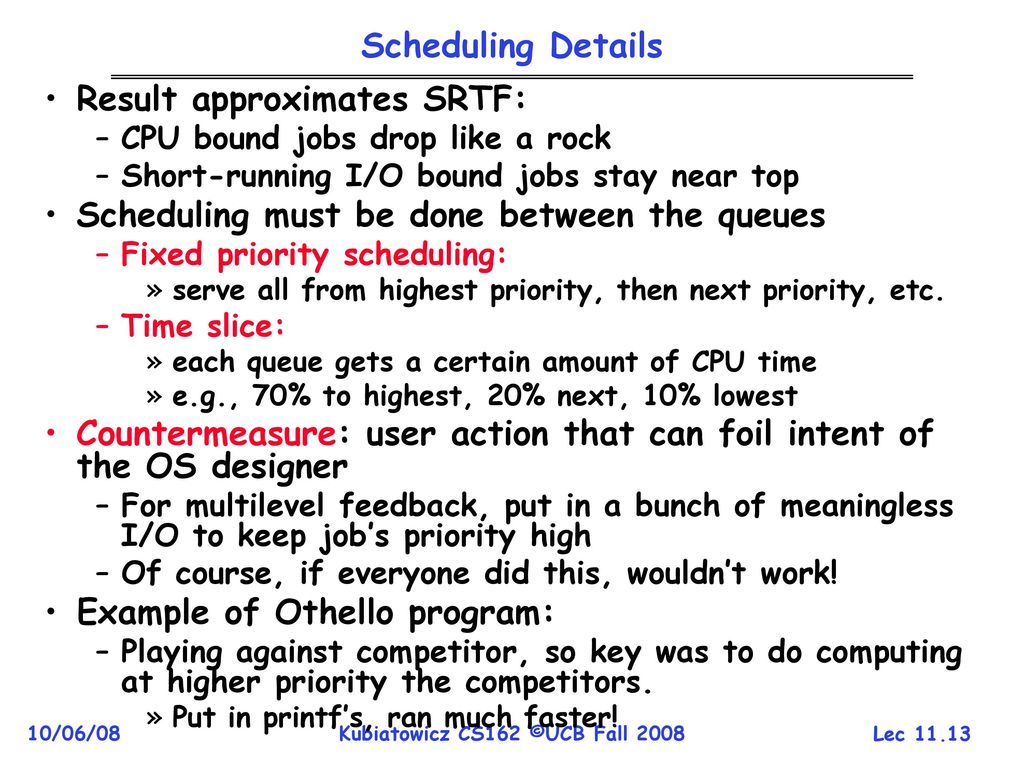CS162 Operating Systems and Systems Programming Lecture 11 Thread ...