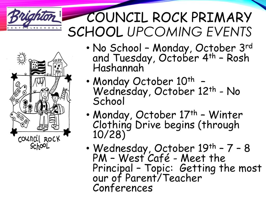 Council Rock Primary School Upcoming Events