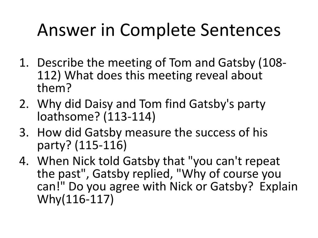 Gatsby Chapter 6 April ppt download