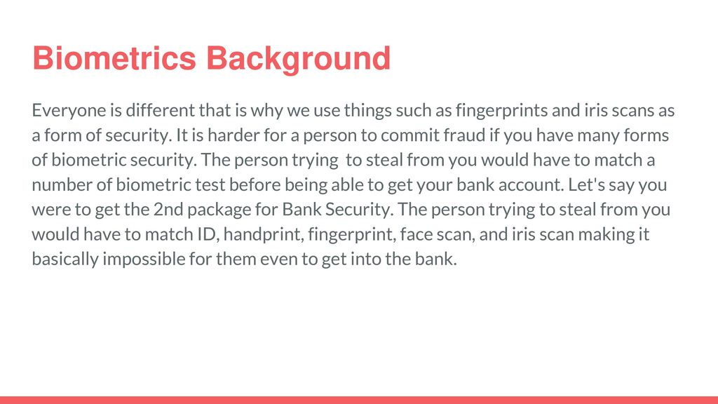Biometrics Background