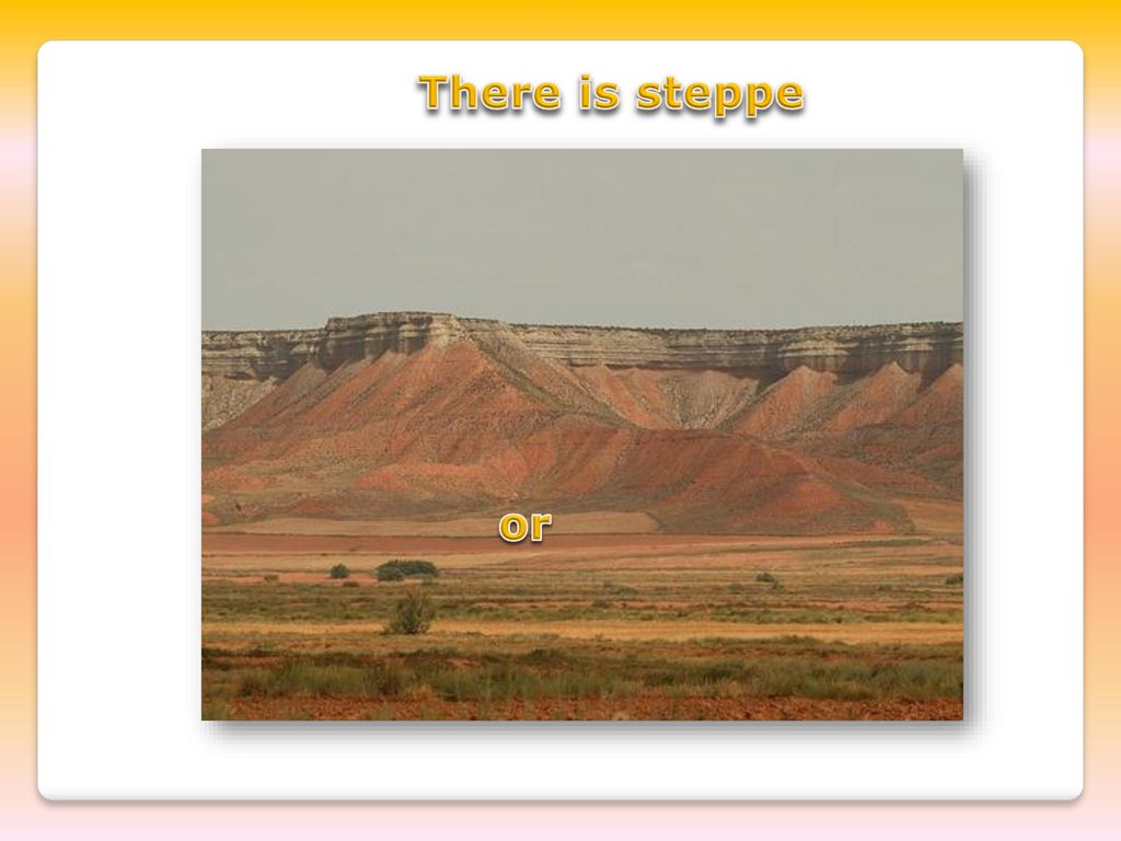 There is steppe or