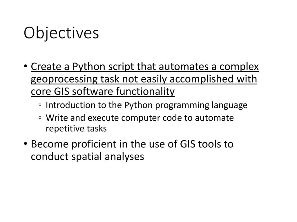 Lecture 22: Using ArcToolbox Tools in Python - ppt download