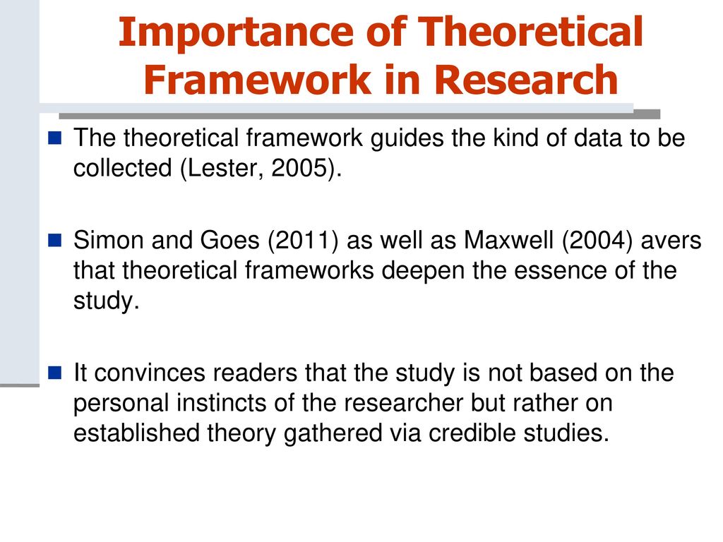 theoretical framework in research importance