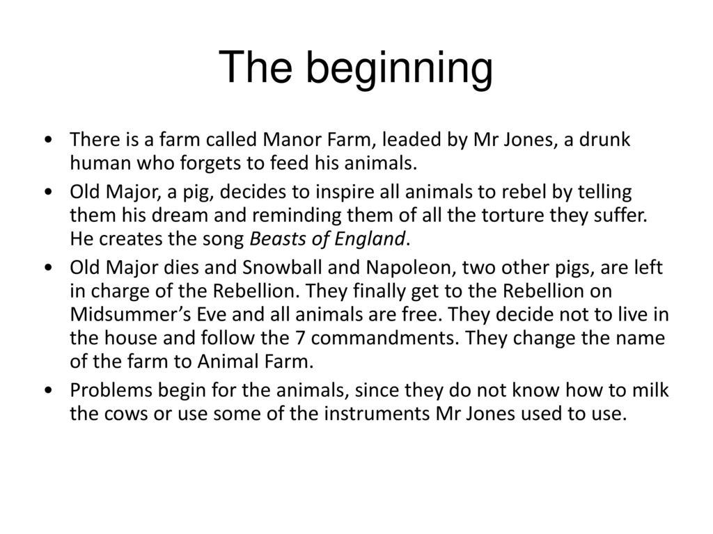 plot summary of animal farm by george orwell
